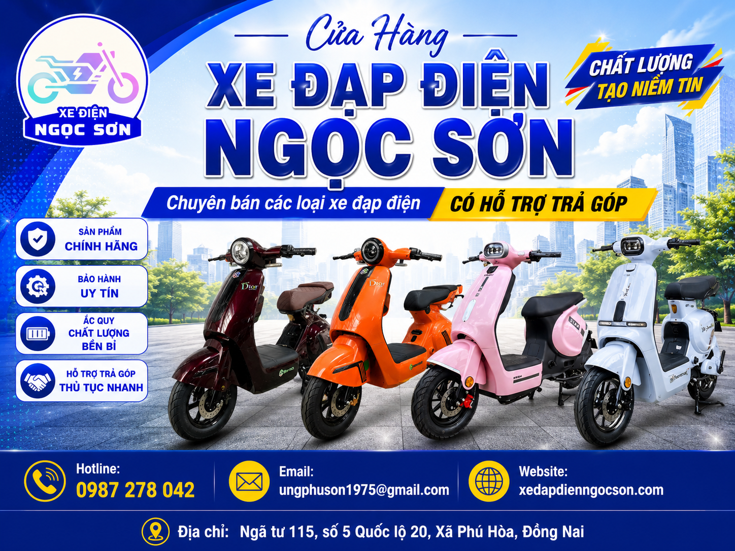 Xe Đạp Điện Ngọc Sơn chuyên bán xe đạp điện chính hãng tại Đồng Nai